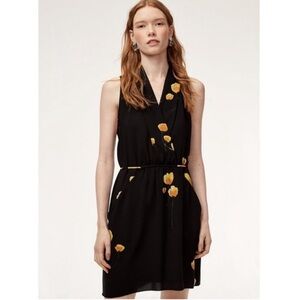 Wilfred Sabine Black Yellow Floral Dress